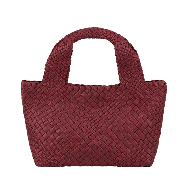 casual italian woven calfskin leather handbag red ghi lw-01-2 img2