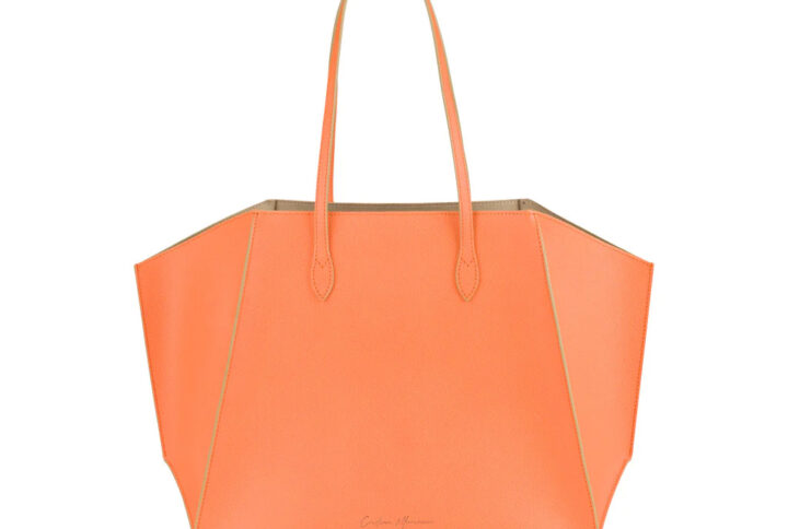 casual leather summer shoulder tote bag orange cri-l-02-3 img1