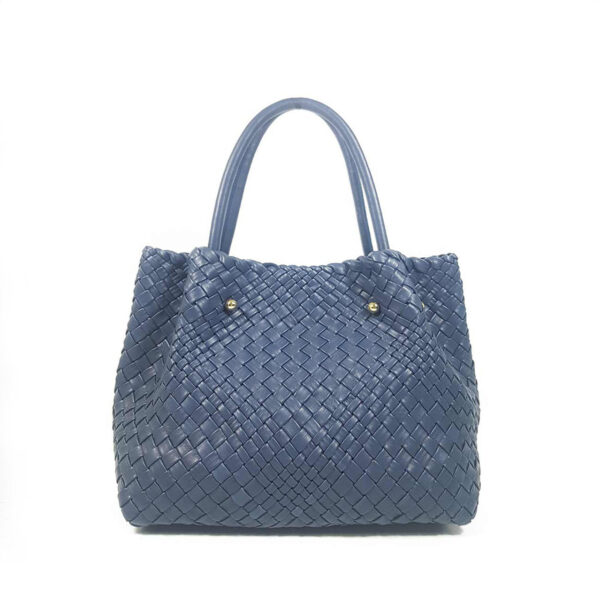 designer summer woven leather medium tote bag blue-ghi-lw-02-8 img1