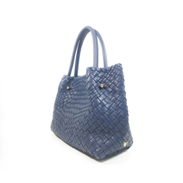 designer summer woven leather medium tote bag blue-ghi-lw-02-8 img2