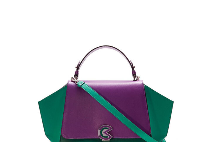 large colorful summer purse with detachable shoulder strap green cri-l-08-9 img1