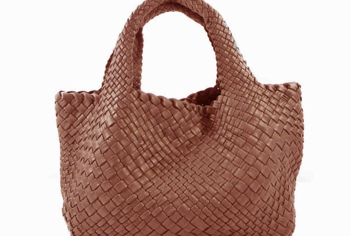 luxury hand woven italian leather medium shopper bag brown ghi-lw-02-10 img1