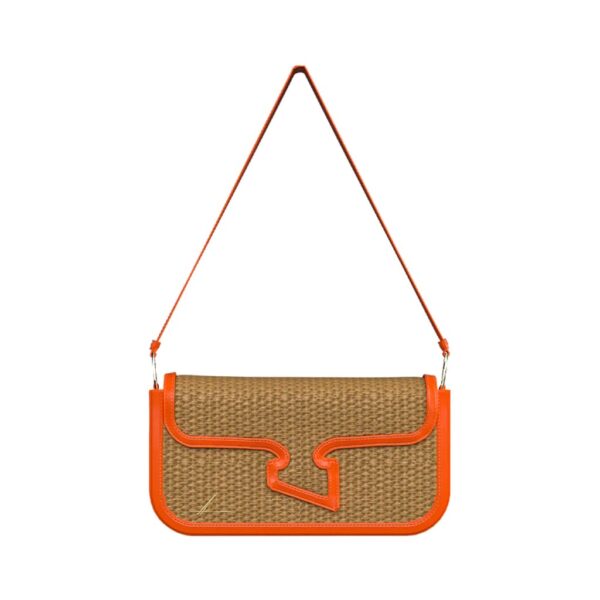 raffia summer shoulder bag with leather details orange-alb-rl-01-3 img1