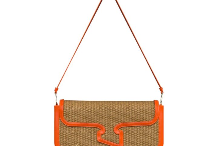 raffia summer shoulder bag with leather details orange-alb-rl-01-3 img1